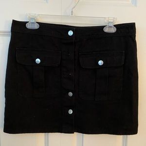 Black Jean Skirt